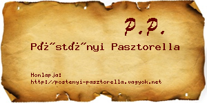 Pöstényi Pasztorella névjegykártya